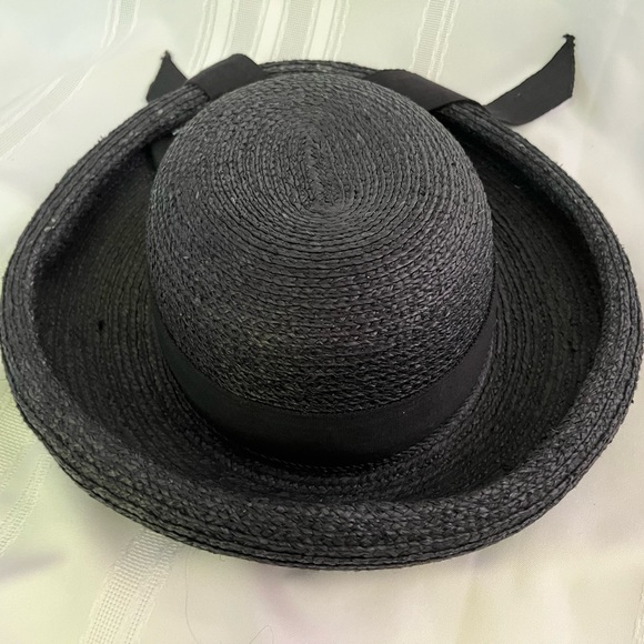 Vintage straw hat with ribbon, circa 1990 - Picture 2 of 5